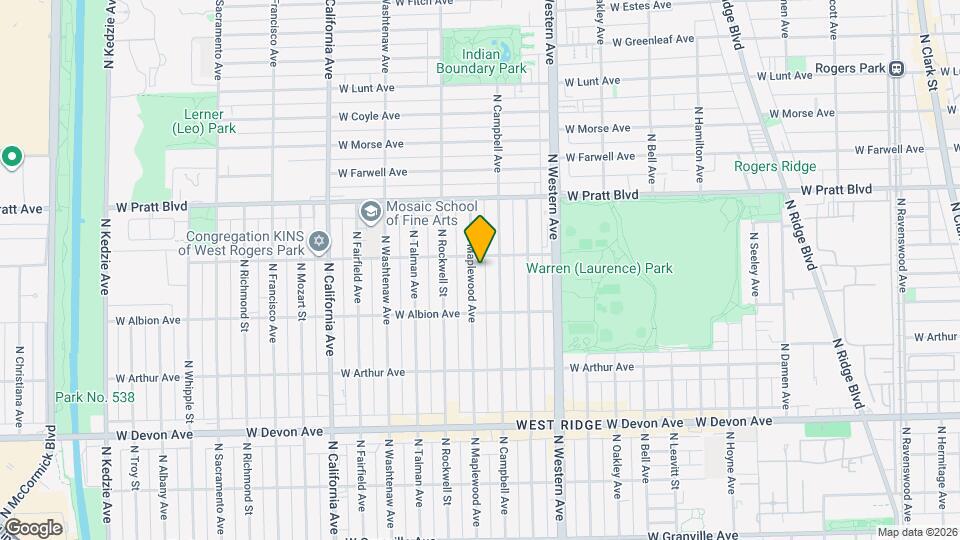 6649 N Maplewood Ave, Unit GRDN Map and Location Details