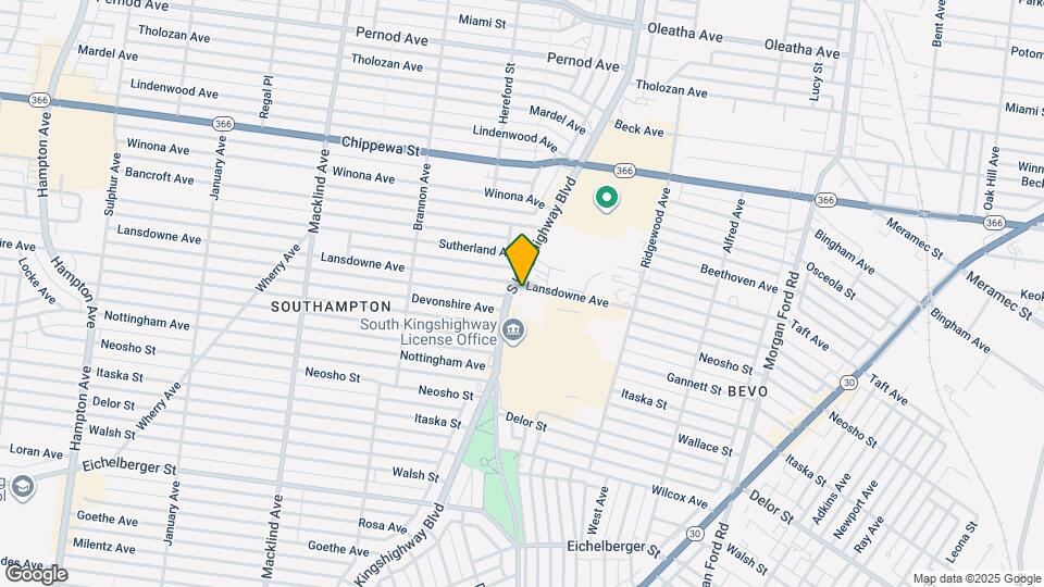 4500 S Kingshighway Blvd Map and Location Details