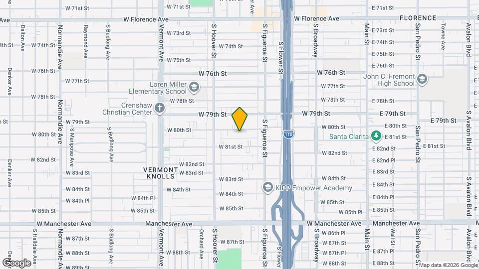 622 1/4 W 80th St Map and Location Details