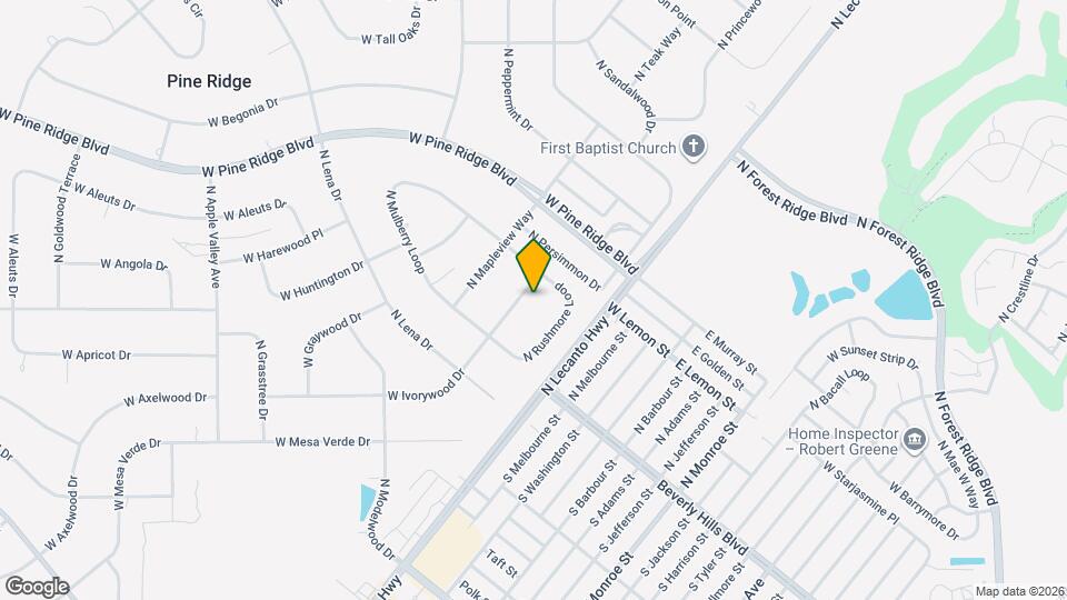 1600 W Ivorywood Dr Map and Location Details