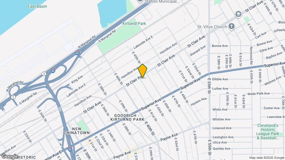 1361 E 43rd St Map and Location Details