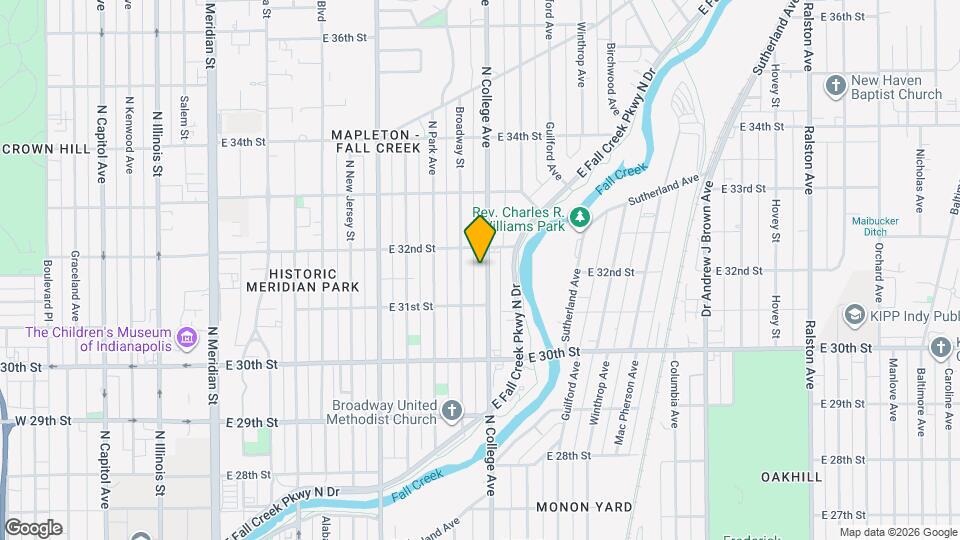 3134 N College Ave Mapa y Detalles de la Ubicación