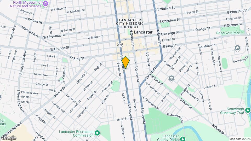 114 S Prince St Map and Location Details