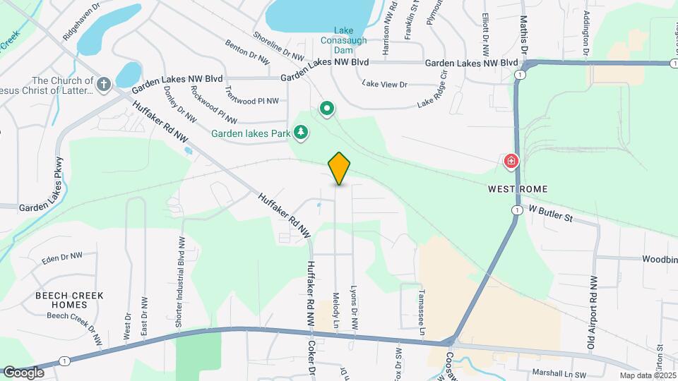 134-136 Melody Ln NW Map and Location Details