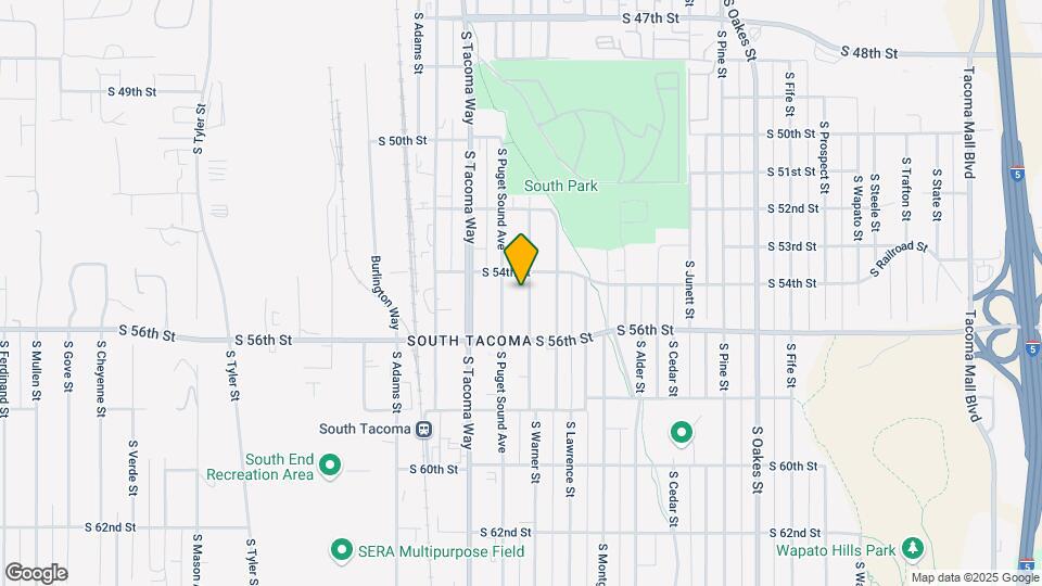 5414 S Warner St Map and Location Details