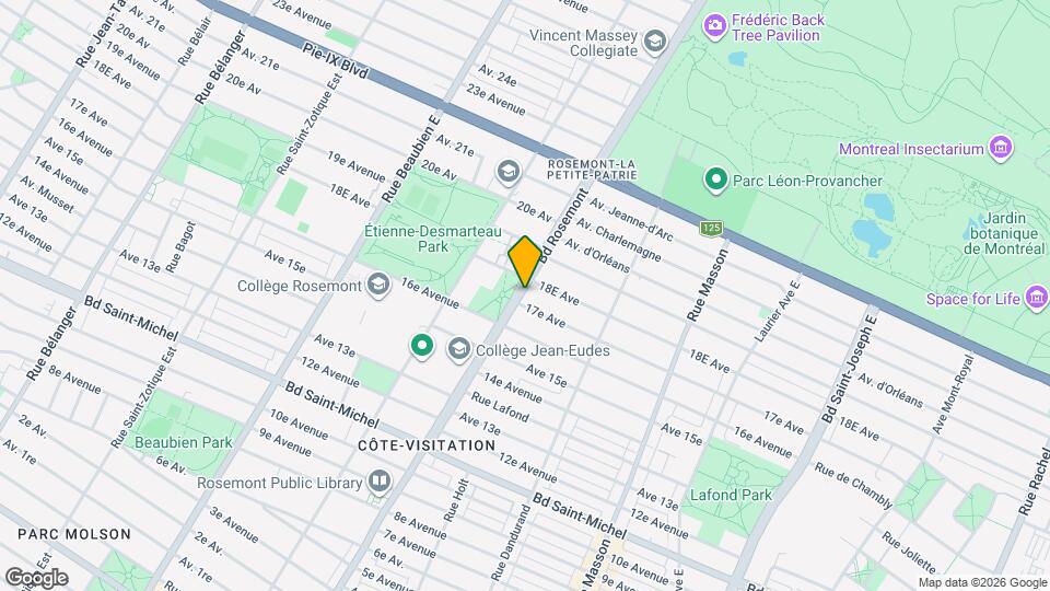 3740 Rosemont Boul Map and Location Details