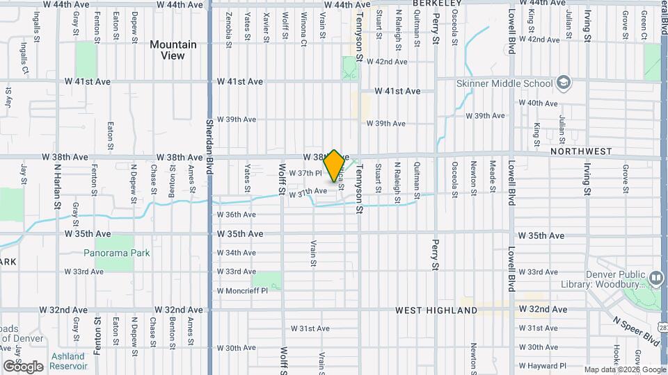 4527 W 37th Ave Map and Location Details