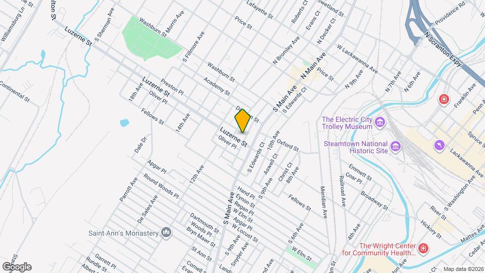 1122 Luzerne St Map and Location Details