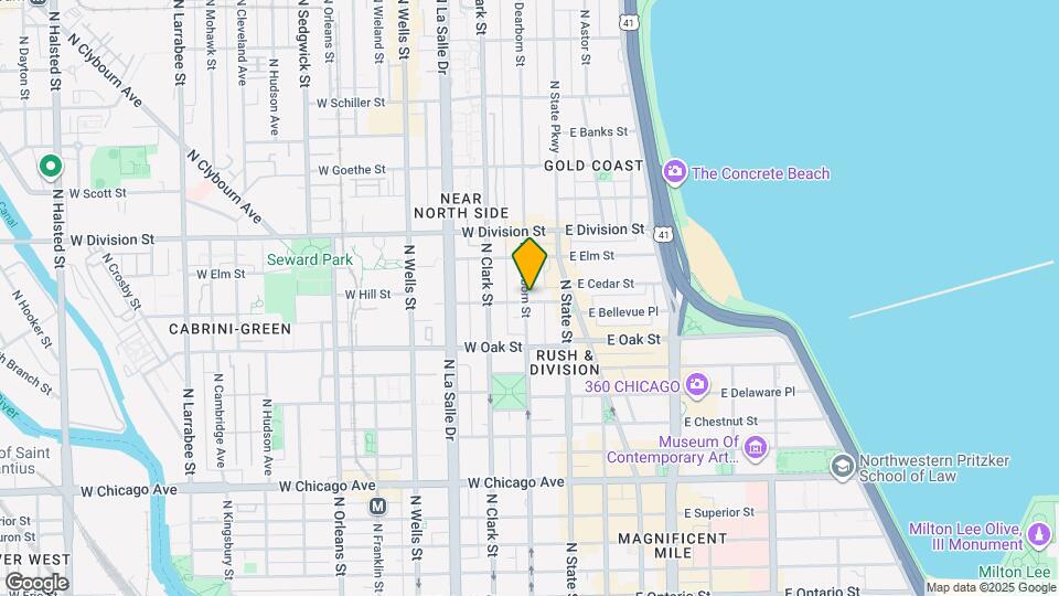 1121 N Dearborn St Mapa y Detalles de la Ubicación