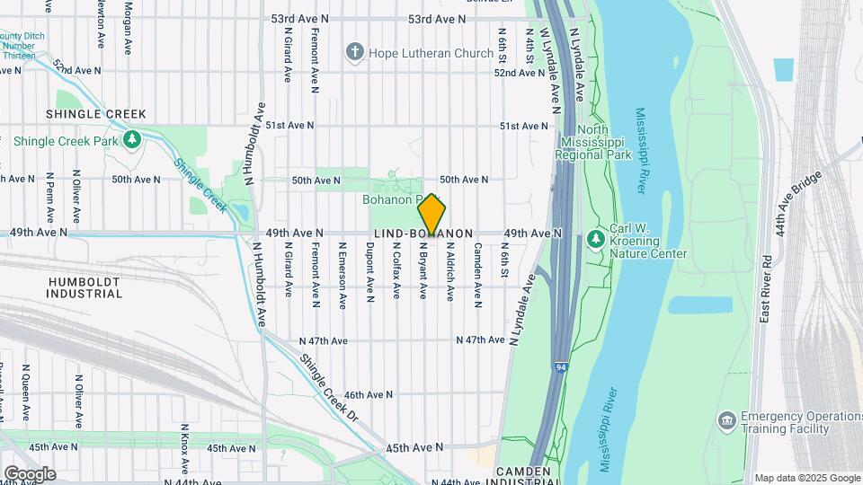 4850 N Bryant Ave Map and Location Details