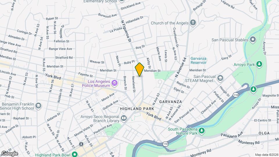 6447 N Figueroa St Mapa y Detalles de la Ubicación