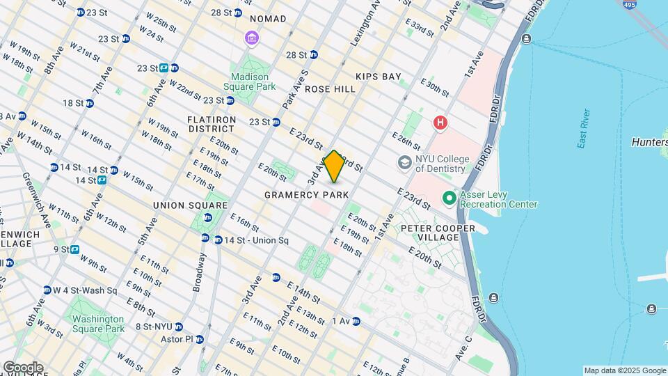 225 E 21st St Map and Location Details