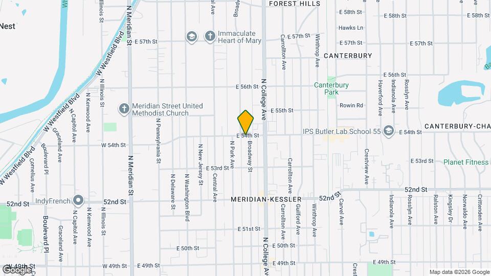 627 E 54th St Map and Location Details