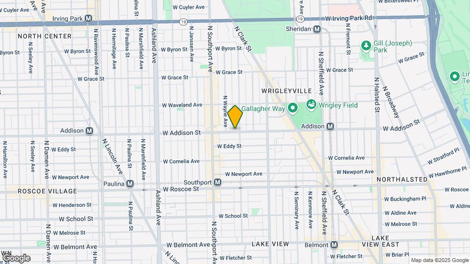 1309 W Addison St Map and Location Details