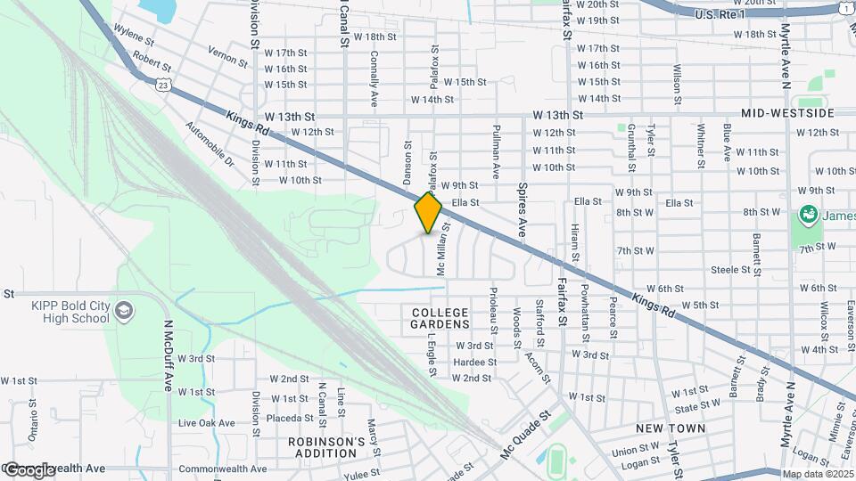 1727 Campus St Map and Location Details