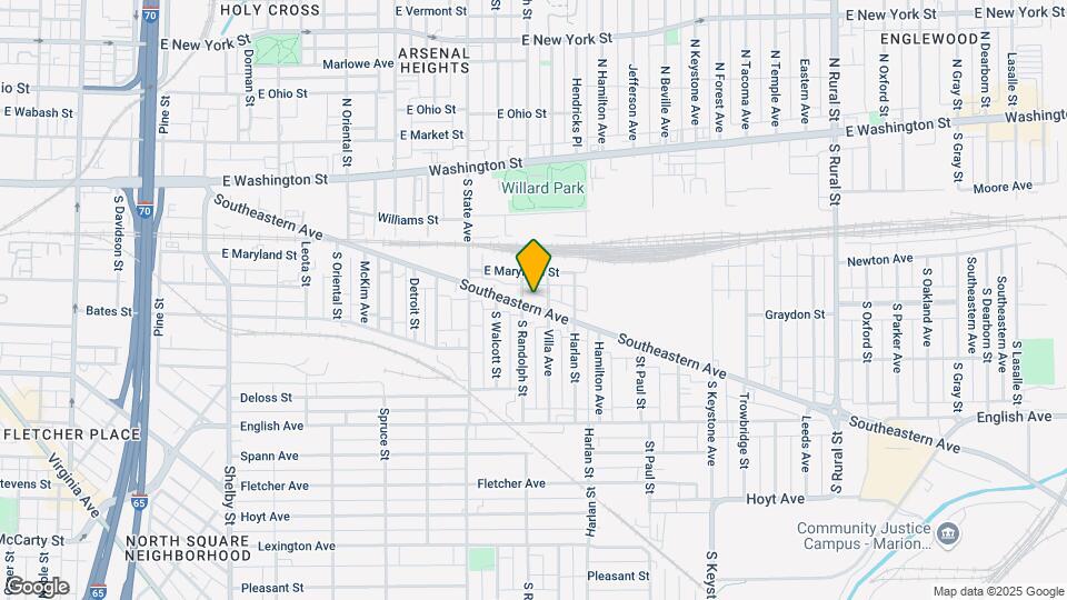 1910 Southeastern Ave Map and Location Details