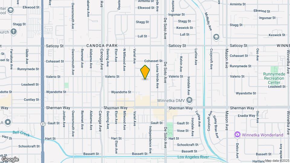 7343 Independence Ave Map and Location Details