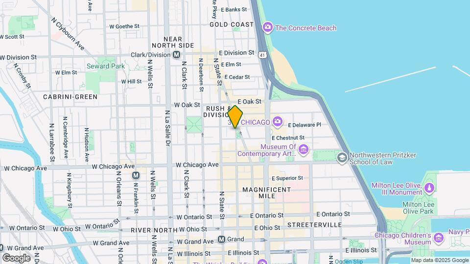 870 N Wabash Ave Map and Location Details