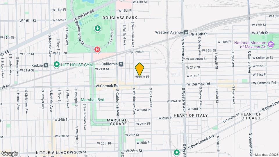 2643 W 21st Pl Map and Location Details