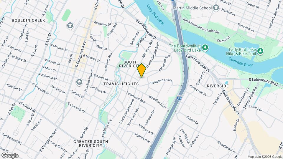 1513 Travis Heights Blvd Map and Location Details