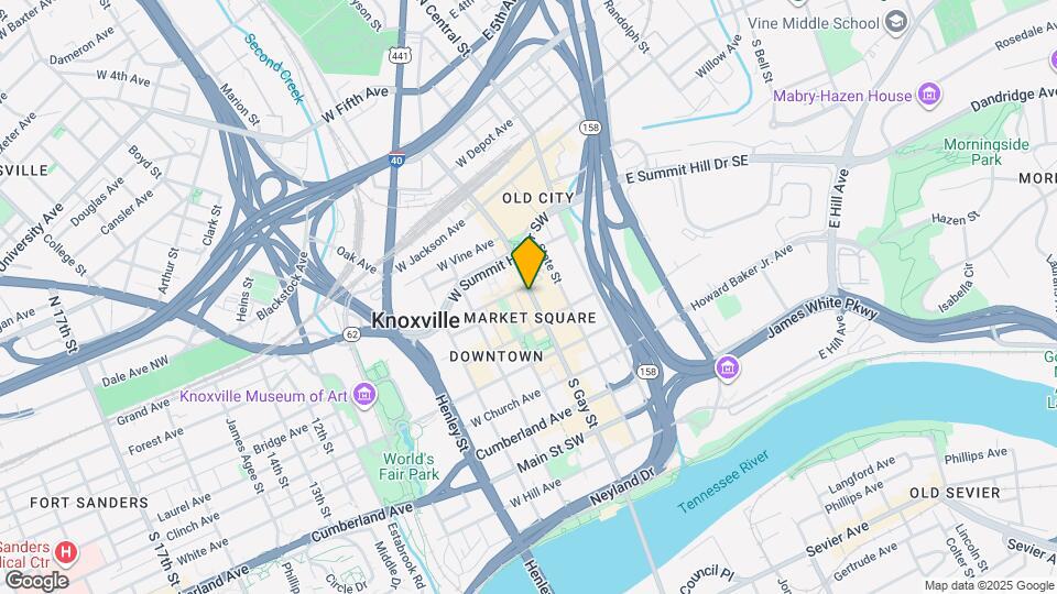 416 S Gay St, Unit 204 Mapa y Detalles de la Ubicación