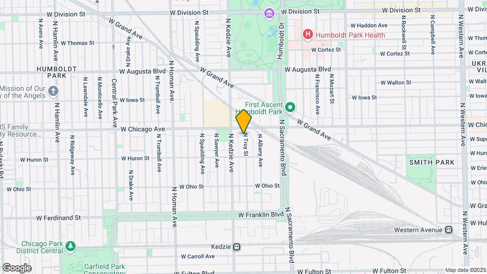740 N Troy St Map and Location Details