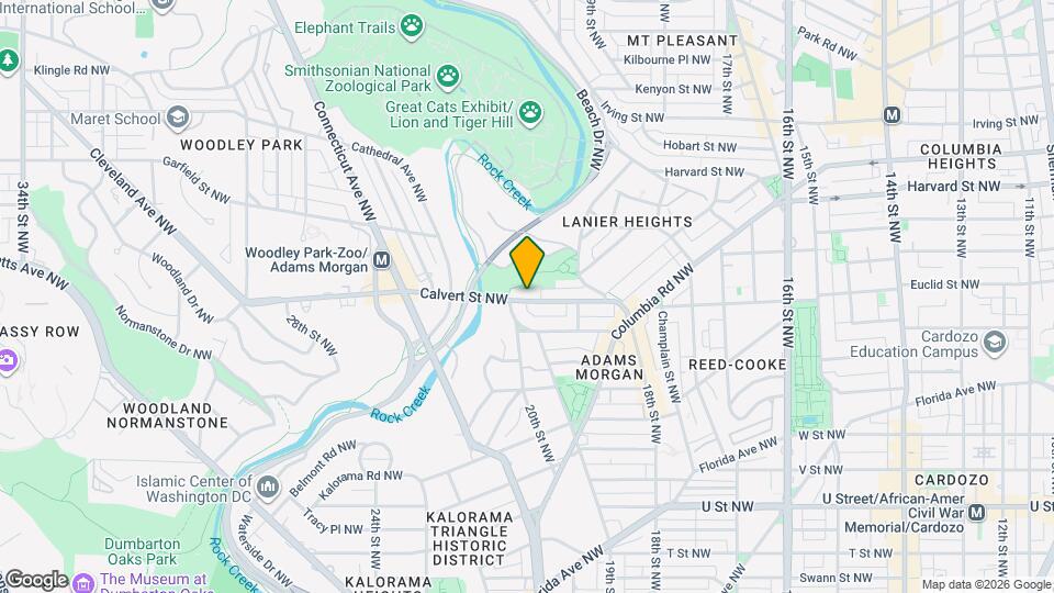 1957 1/2 Calvert St NW Map and Location Details