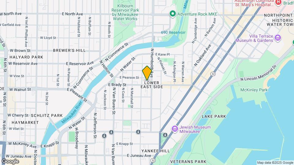 1016-1024 E Brady St Map and Location Details