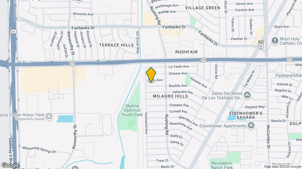 5109 Bastille Ave Map and Location Details