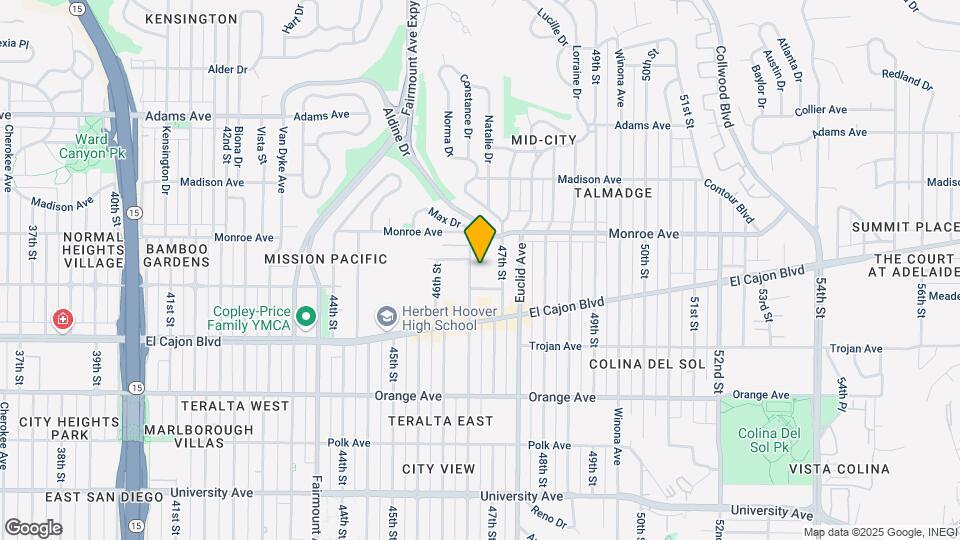 4435-4439 Menlo Ave Map and Location Details