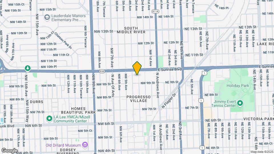 925 NW 3rd Ave Map and Location Details