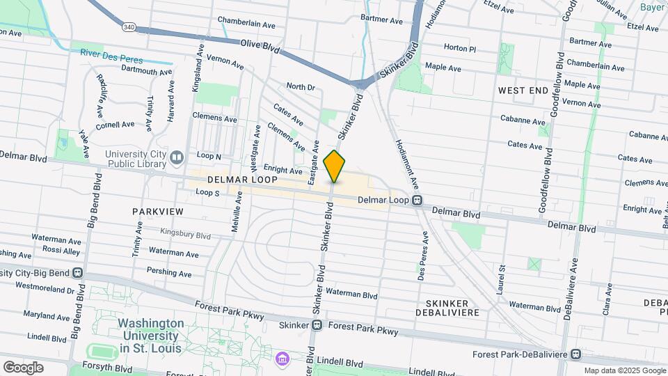 6197 Delmar Blvd Map and Location Details