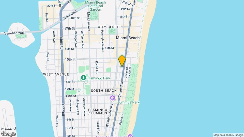1418 Collins Ave Mapa y Detalles de la Ubicación
