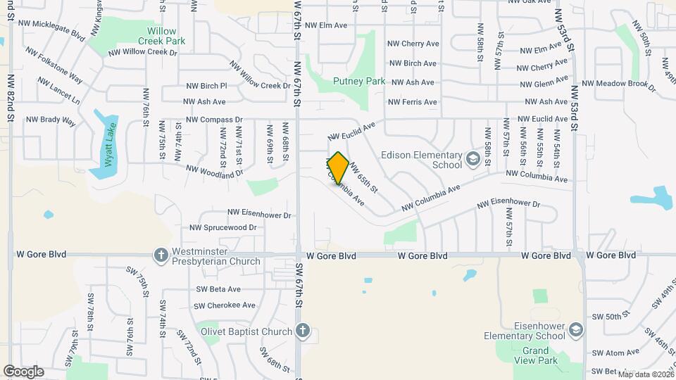 6454 NW Columbia Ave Map and Location Details