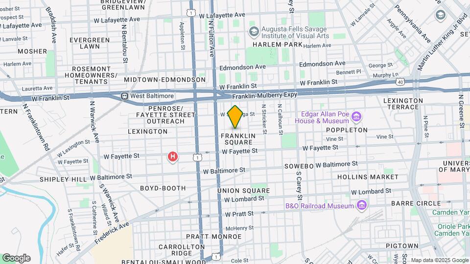 1624 W Lexington St Map and Location Details