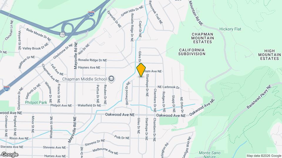 2106 Giles Dr NE Map and Location Details