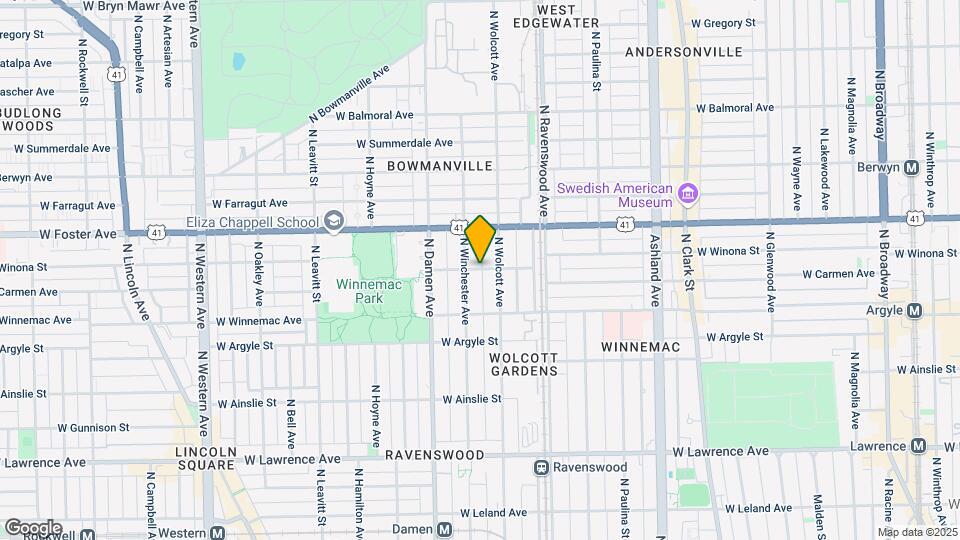1921 W Winona St, Unit 3 Map and Location Details