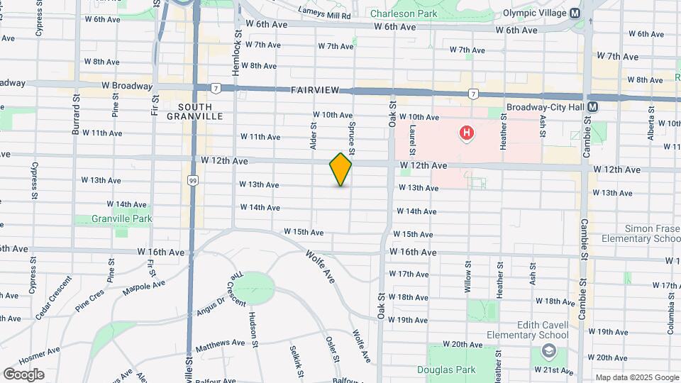 1130 W 13th Ave Map and Location Details