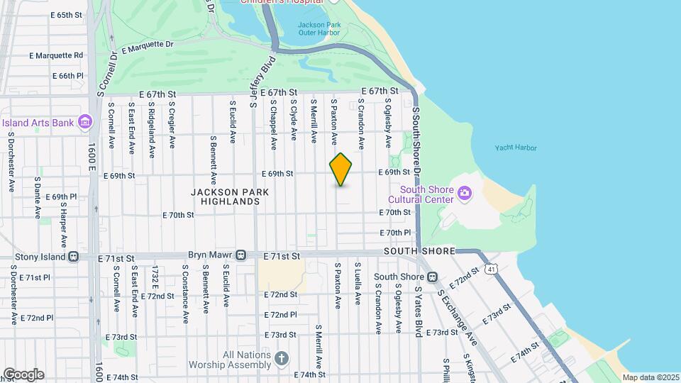 6929 S Paxton Ave Map and Location Details