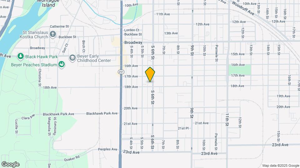 1821 S 6th St Map and Location Details