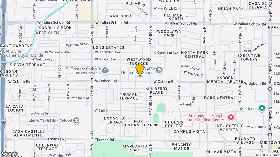 1534 W Osborn Rd Map and Location Details