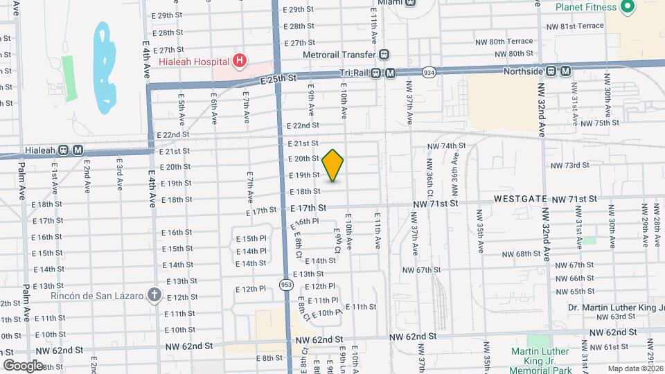 951 E 18th St Map and Location Details
