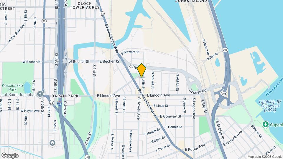 2165 S Allis St, Unit Upper Map and Location Details