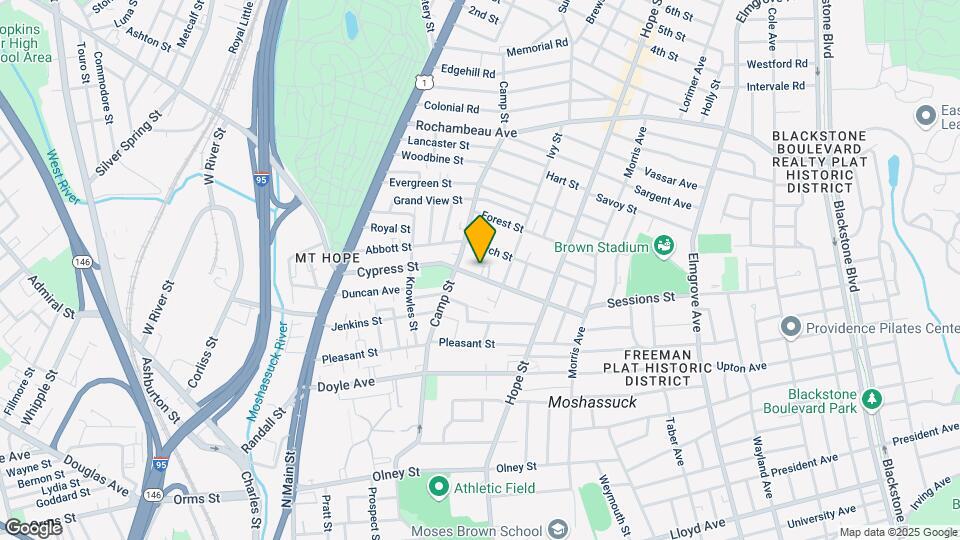 156 Cypress St, Unit 1 Map and Location Details
