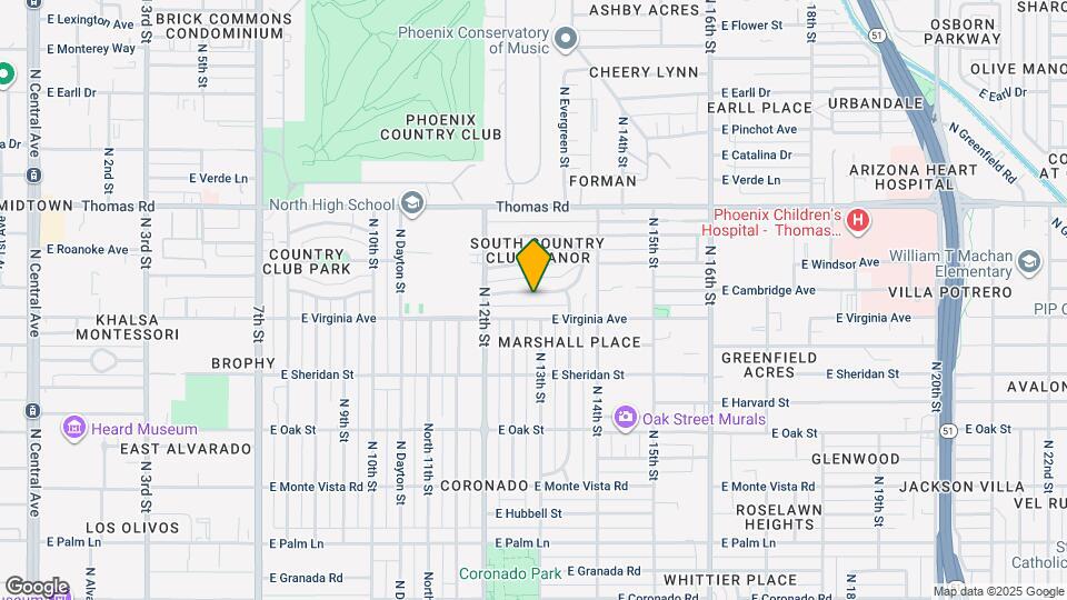 1241 E Cambridge Ave Map and Location Details