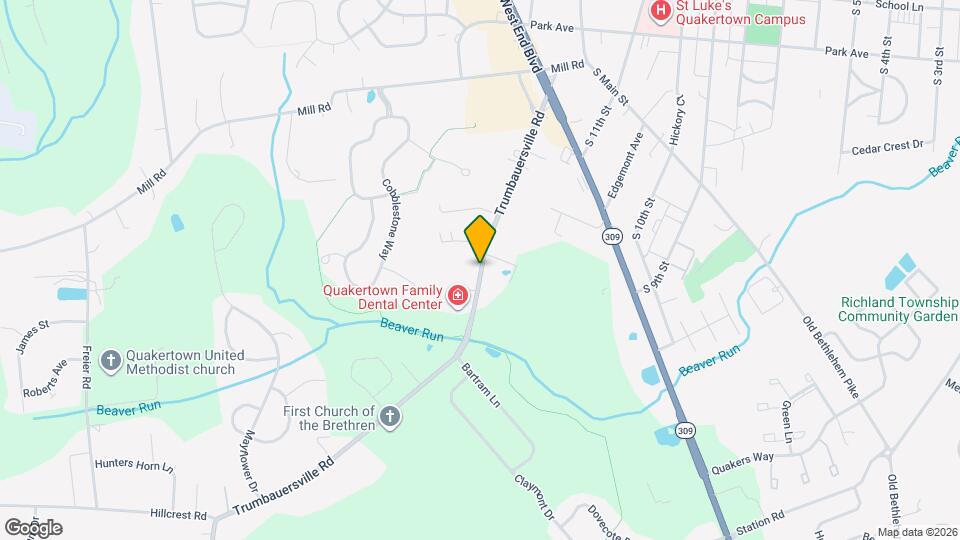 214 Trumbauersville Rd Map and Location Details