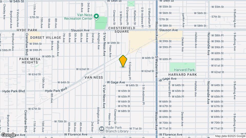 6120 S Wilton Pl, Unit #1 Mapa y Detalles de la Ubicación