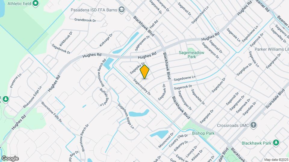 9814 Sageroyal Ln Map and Location Details