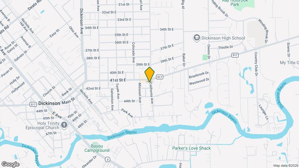 4106 California Ave Map and Location Details