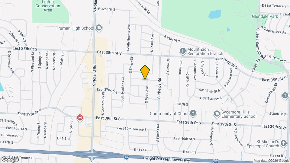 3610 S Pope Ave Mapa y Detalles de la Ubicación
